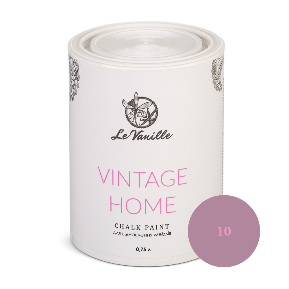 Крейдяна фарба Le Vanille Vintage Home chalk paint 0,75 л, Лавандова (Колір 10)