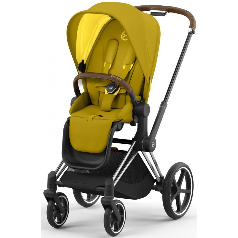 Cybex Priam 4.0 коляска 2 в 1 Mustard Yellow шасси Chrome Brown - фото 3 - id-p1919498575