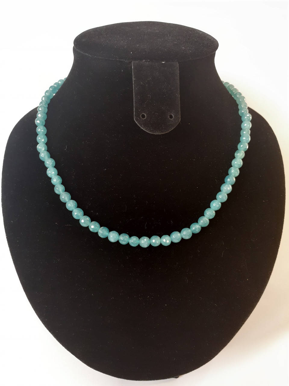 

Бусы Аквамарин граненный шарик d-6мм L-46см