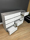 Комод сірий з білим фасадом на 12 ящиків для дому, фото 5