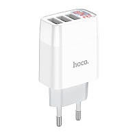 Адаптер Сетевой HOCO Easy charge digital display charger C93A |3USB, 3.4A|