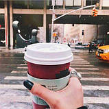 Паперовий одноразовий гофрований стакан чорного кольору об'єм 400 мл/12 oz 15 шт/уп., фото 7