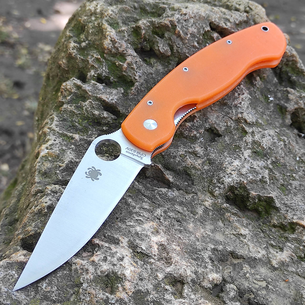 Ніж складний Spyderco Military G10 помаранчевий, china