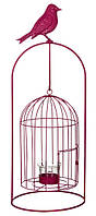 Виріб декоративне у вигляді клітки для птахів комплект із 4-х шт. рожевий MICA Decorations 8712799850491PINK