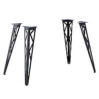 Опора для стола Техно к-кт 4 ножки металл черный 72h см (Loft Design TM)