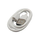 Зарядний магнітний USB-кабель для масажерів та інших портативних пристроїв/80 см. — 5 мм. / Білий, фото 4