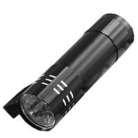 Светодиодный фонарь 9 LED Lemanso LMF29 алюминий черный