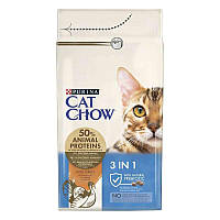 Purina Cat Chow Feline 3 in 1 Сухой корм для взрослых кошек (3 в 1) с индейкой 15 кг