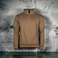 Толстовка мужская тактическая флисовая Tactical Sweat-Shirt M.Zipper Dark Coyote Sturm Mil-Tec Германия S