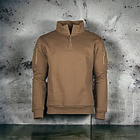 Толстовка мужская тактическая флисовая Tactical Sweat-Shirt M.Zipper Dark Coyote Sturm Mil-Tec Германия XL