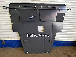 Захист двигуна Nissan Primastar 2001-V-все, сталь 2 мм, боків. крила, закр. двс +рад + кп