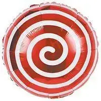 Фольгированные шарики спираль красный 18" (45 см)