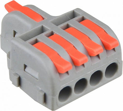 Клема з'єднувальна прохідна DB-14 АСКО-УКРЕМ, 50 шт, 250В, безвинтова, для мідних провідників, фото 1