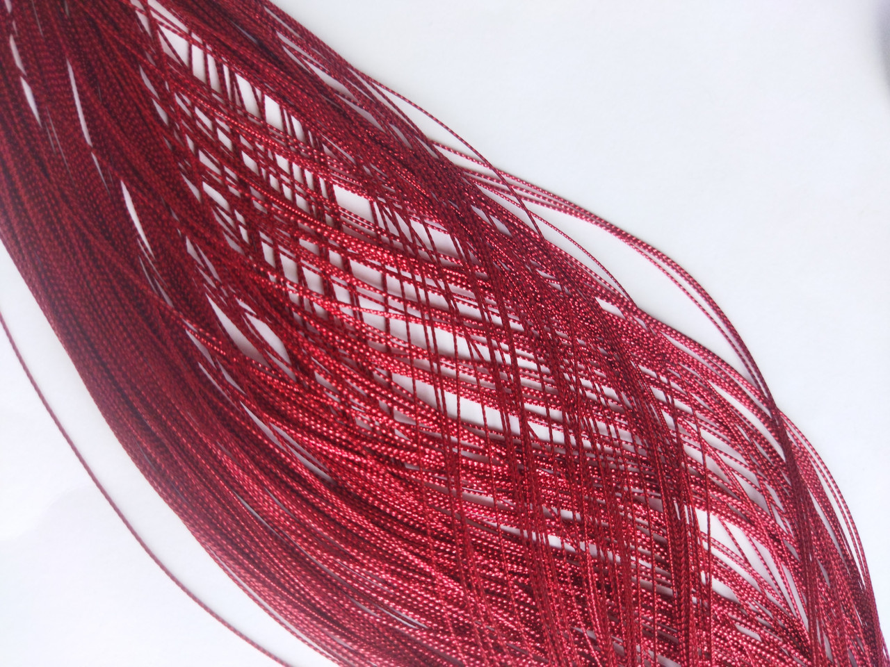 Шнур декоративний 0,5 мм червоний металік, фото 1