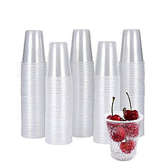 Одноразовий пластиковий прозорий стакан 180 мл 100шт/уп (1ящ/28уп/2800шт) / Стакани одноразові