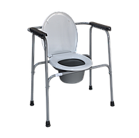 Стул туалет для пожилых, нерегулированный стальной НТ-04-001 (Складное туалетное кресло)