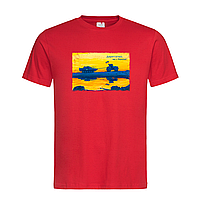 Красная мужская/унисекс футболка Марка Добрый вечер (1-5-3-червоний)