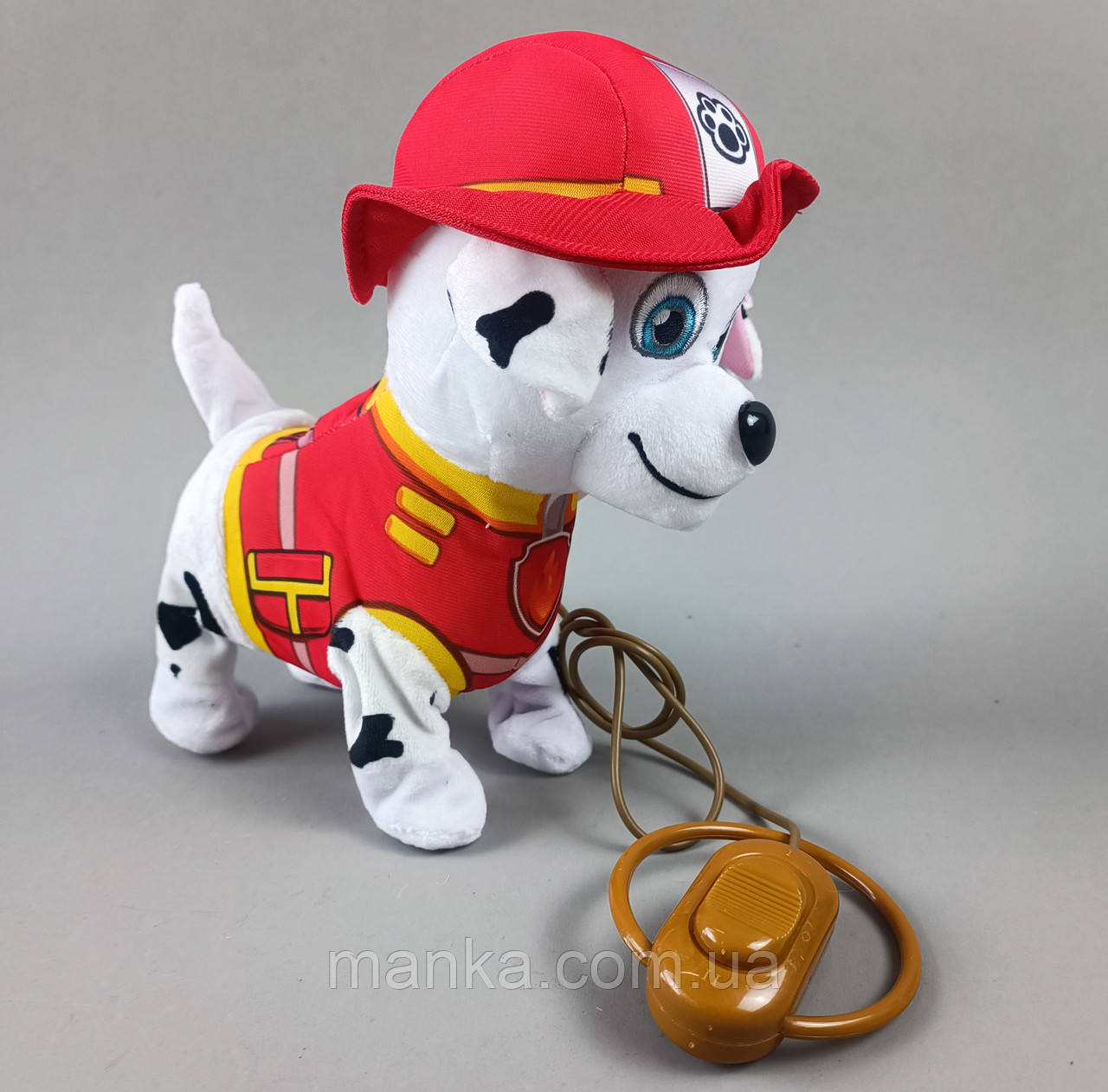 Собачка музична на д/у С 37777 Щенячий патруль Маршал червоний на пульту , ходить, співає пісню англ. мовою, фото 1