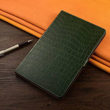 Чохол для iPad Pro 12.9" (2021) з натуральної шкіри протиударний вологостійкий книжка з підставкою "ALPINEX" Зелений