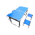 Посилений складаний стіл для пікніка та риболовлі, посилений стіл валіза + 4 стільці для виїзду на природу Синій, фото 2