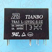 Реле 12В 5А Tainbo TRA3L-12VDC-S-2Z relay