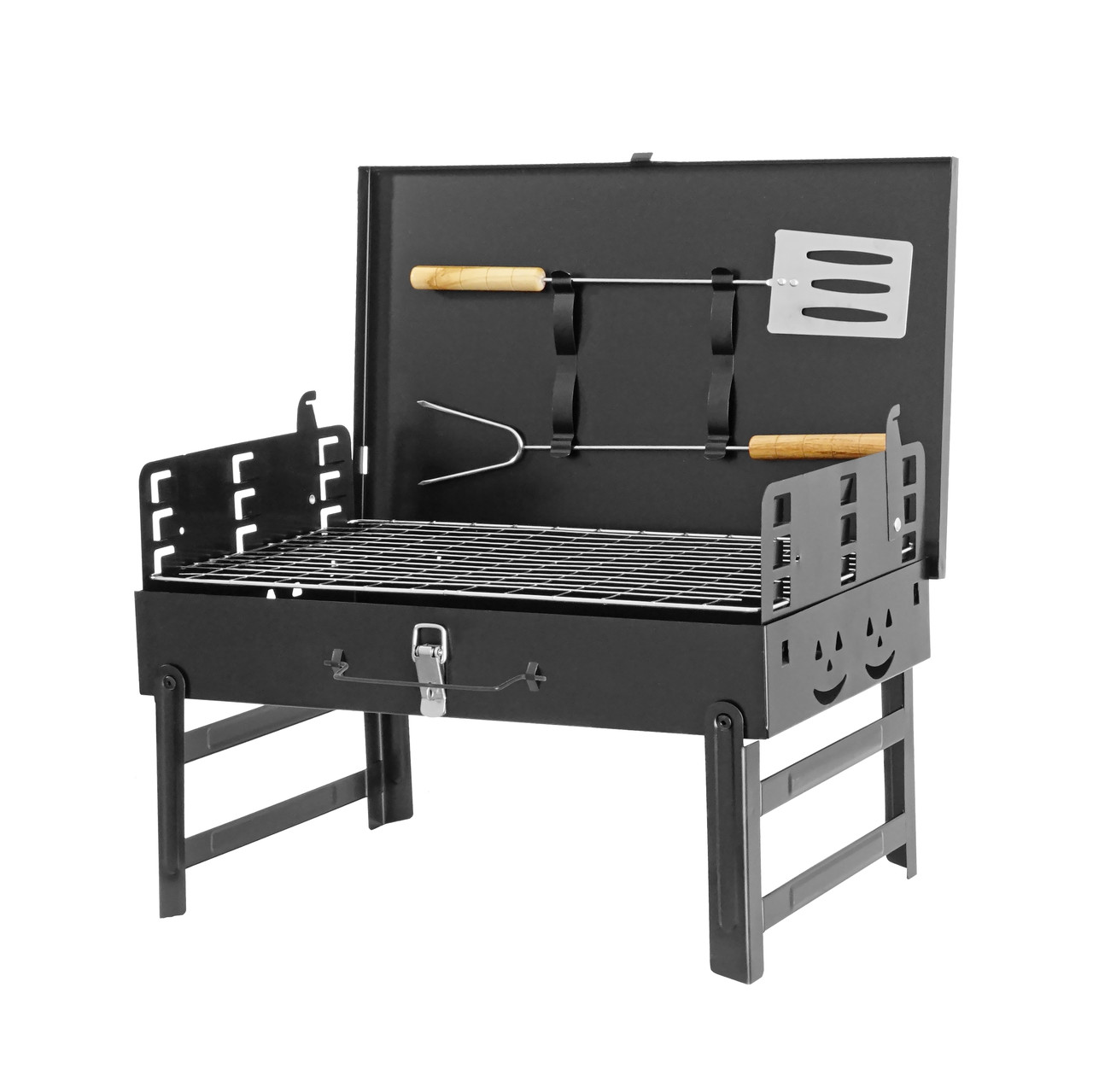 Компактний складаний мангал для барбекю Supretto валізу переносний, фото 1