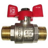 Кульовий кран для води 1/2 штуцер — штуцер метелик ШШБ (96 шт.) — Koer