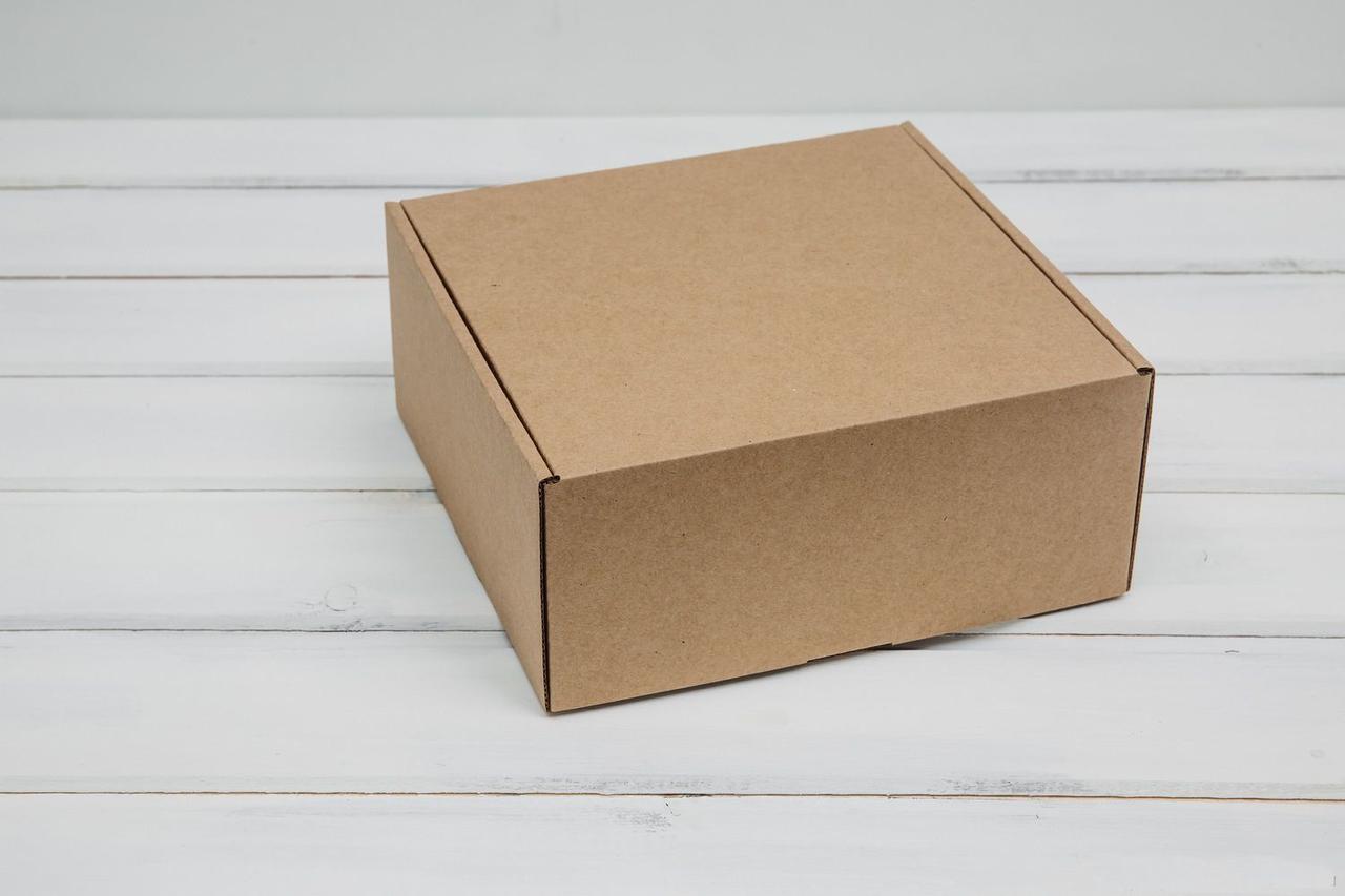Картонные коробки самосборные бурые 250х250х85 подарочная крафт от 10 шт korob(2) - фото 3 - id-p1312623572