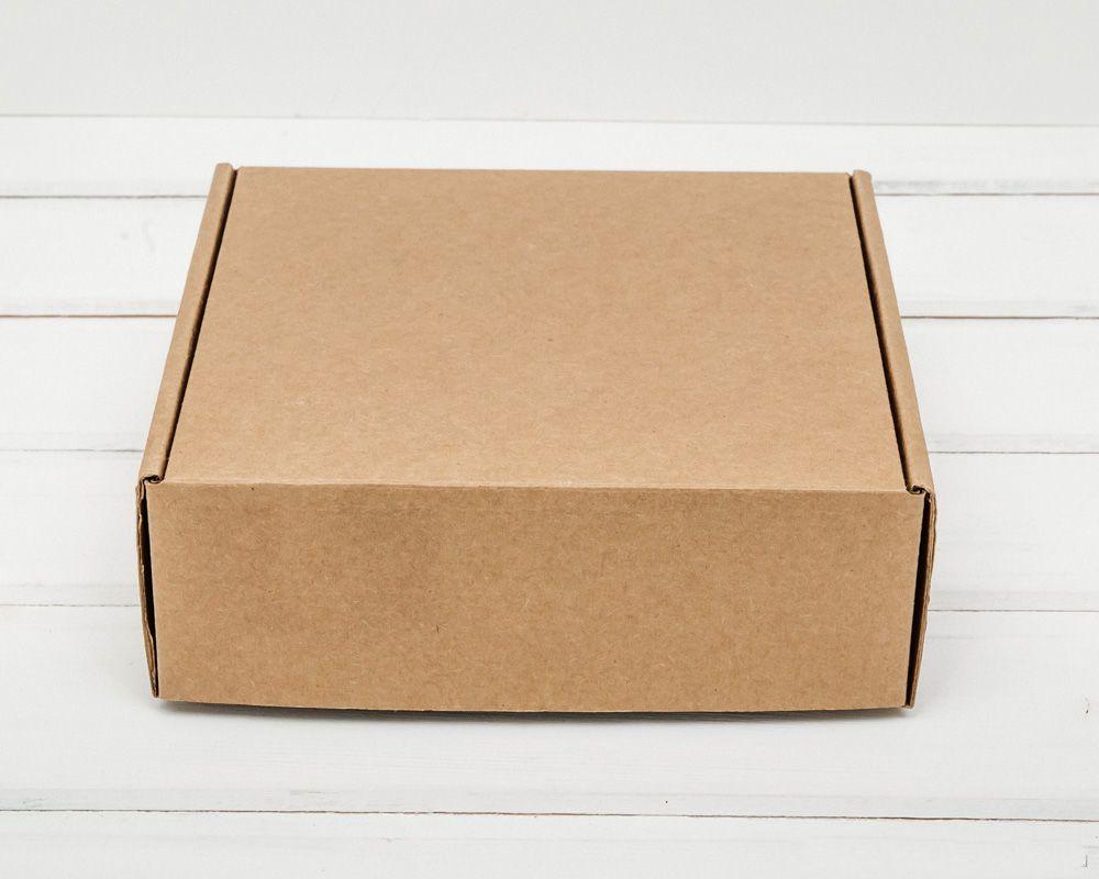 Картонные коробки самосборные бурые 250х250х85 подарочная крафт от 10 шт korob(2) - фото 5 - id-p1312623572