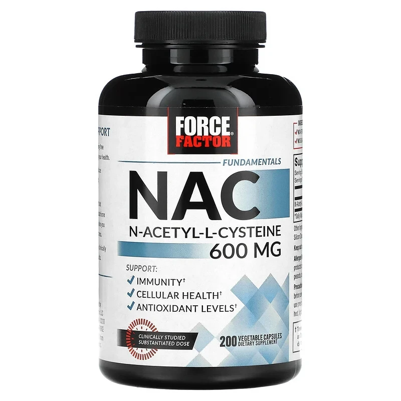 Force Factor NAC 600 mg 200 вегетаріанських капсул