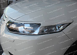 Вії Хонда Акорд 8 рестайл (накладки на передні фари Honda Accord 8 рестайл)