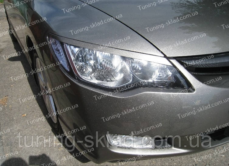 Купити Вії Хонда Цивік 4Д (накладки на передні фари Honda Civic 4D ...