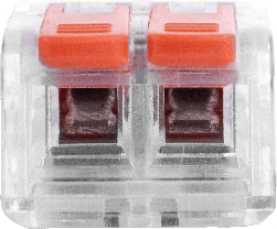 Клемна колодка E.Next подвійна з натискним важелем, AC/DC 12-240 В, 2 контакти, фото 3