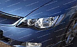 Вії на Honda Civic 4d (накладки передніх фар Хонда Цивік 4д до низу фар), фото 4