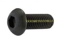 Гвинт М1.6х8 10.9 сталевий без покриття ISO 7380, ГОСТ 28963-91 з напівкруглою головкою, внутрішнім шестигранником