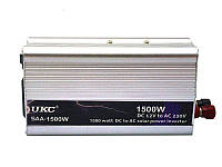 Инвертор автомобильный преобразователь напряжения UKC 12V-220V 1500W (004886) FS, код: 2396154
