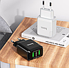 Мережевий зарядний пристрій HOCO Charmer 18 W 3 A QC 3.0 2 USB Black (N6), фото 7