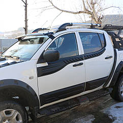Верхні молдинги дверей для Mitsubishi L200 (2006-2015) EuroCap ABS-пластик (4 шт)