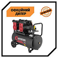 Безмасляный компрессор INTERTOOL PT-0027 50 л, 2x1.1кВт, 220В, 8атм, 320 л/мин, 1400 об/мин PAK