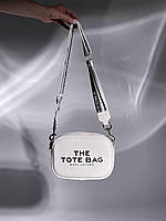 Женская сумка клатч Marc Jacobs Crossbody Leather Bag White (белая) KIS02182 маленькая сумочка Марс Якобс
