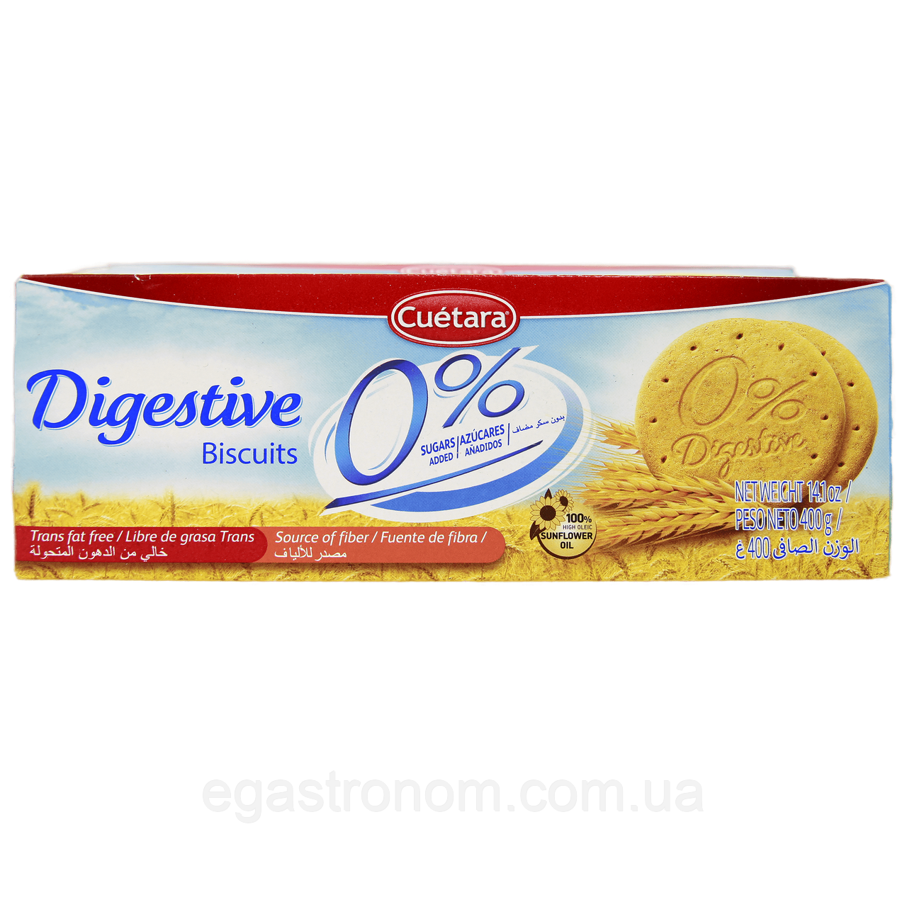 Печиво для травлення (без цукру) Куетара Cuetara digestive 400g 15шт/ящ (Код: 00-00014789)