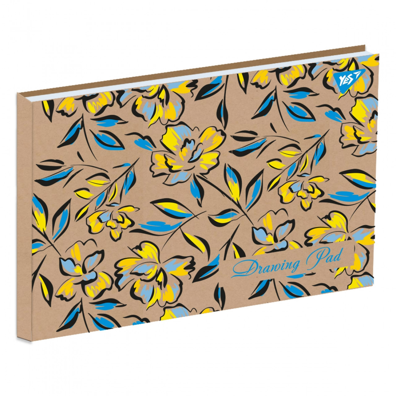 Альбом для малюв. склейка 30/100 A4 "Ukrainian flowers" крафт білила №130545/Yes/(6)(72)