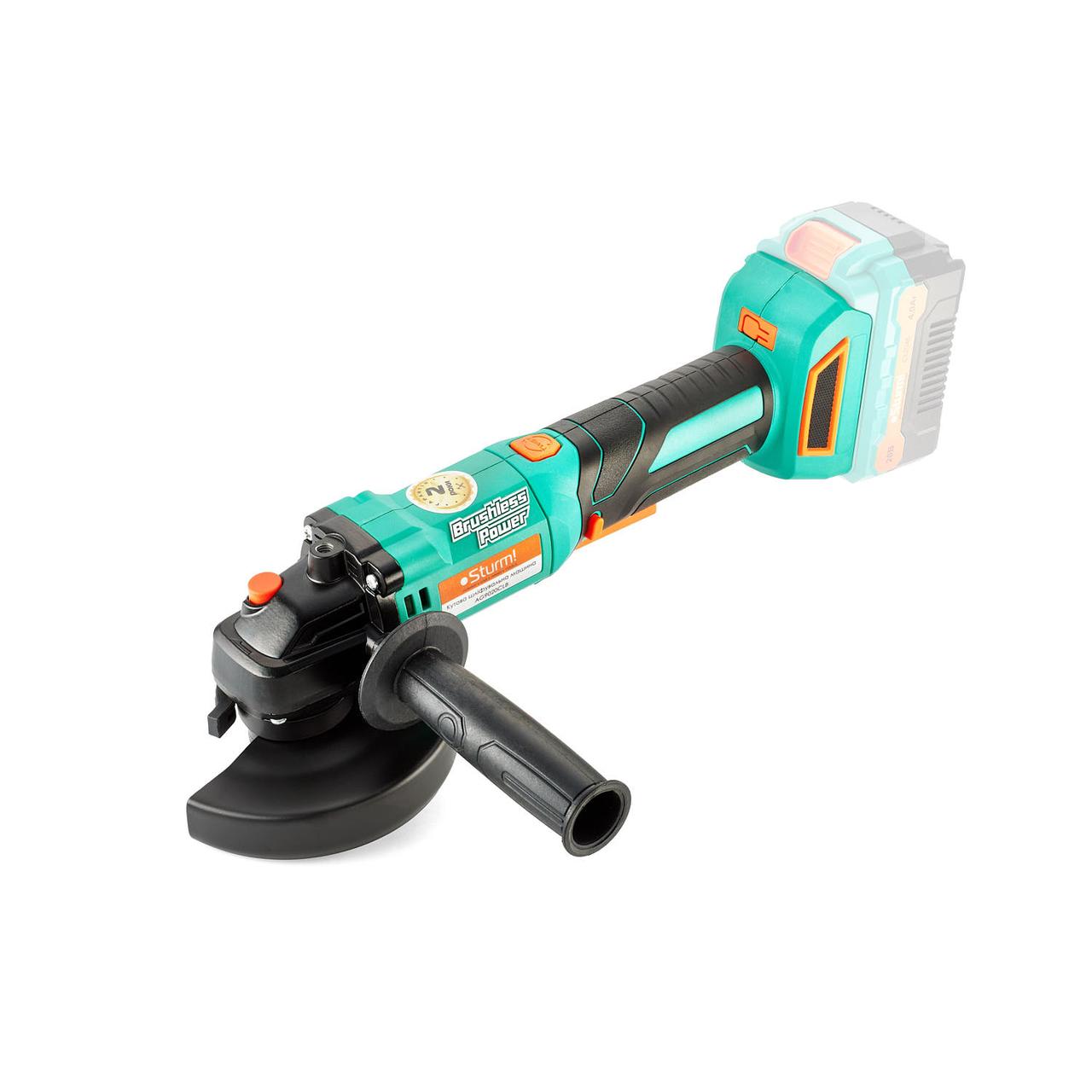 Sturmax AGM9020CLB Акумуляторна болгарка (КШМ) 20 В 125 мм (без АКБ та ЗП), фото 1