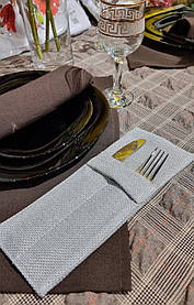 Тканинний сервірувальний  конверт для столових приборів (варіант №2)