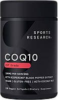 Коензім Q10 Sports Research CoQ10 with BioPerine Coconut Oil 100 mg 120 капсул