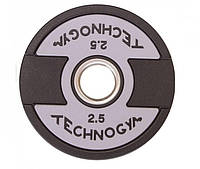 Блины (диски) полиуретановые с хватом и металлической втулкой d-51мм TECHNOGYM TG-1837-2_5 2,5кг (SKL0239)
