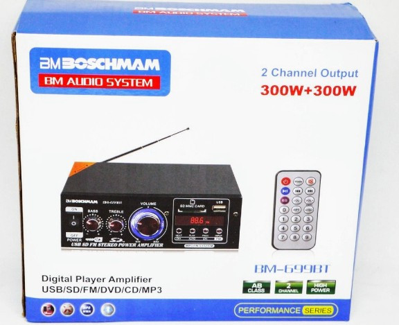 Стерео усилитель BM AUDIO BM-699BT Bluetooth - интегральный усилитель - фото 2 - id-p1919809039