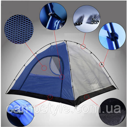 Трехмесная туристическая палатка KingCamp Family 3 KT3073 - фото 3 - id-p80525138