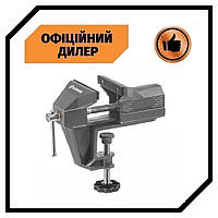 Тиски стационарные настольные 80 мм INTERTOOL HT-0095 PAK