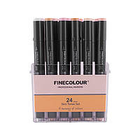 Набор маркеров FINECOLOUR Brush mini Skin SET, 24 цвета